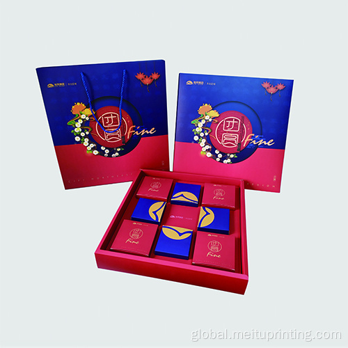 Printed Gift Boxes Custom Elegant Luxury Gift Mooncake Packaging Factory